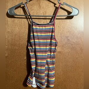 Cross open back crop top